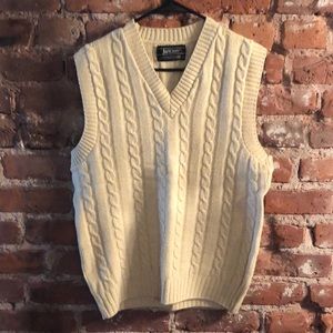 Cream Cable-knit Sweater-vest